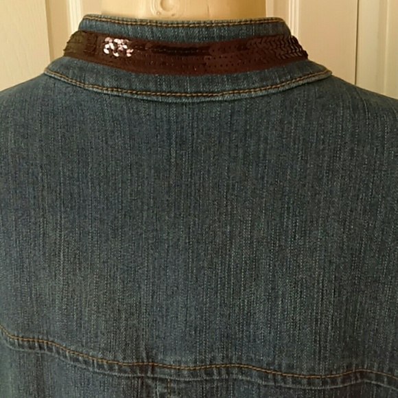 Venezia Sequence Decor Jean Jacket Sz 18/20 - Picture 6 of 7